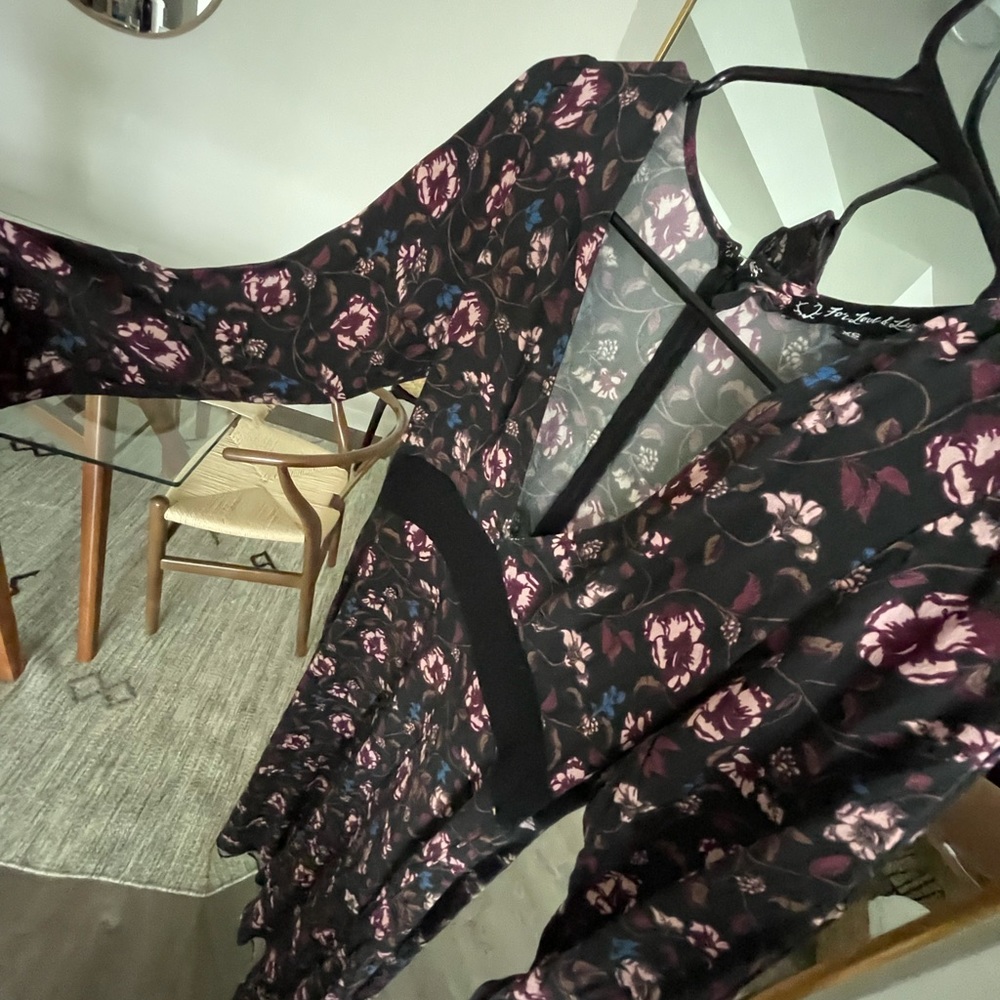 For love & lemons black floral print midi - Picture 3 of 7